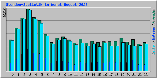 Stunden-Statistik im Monat August 2023