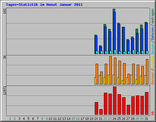 Tages-Statistik im Monat Januar 2011