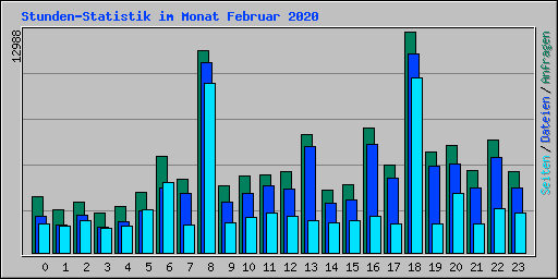 Stunden-Statistik im Monat Februar 2020