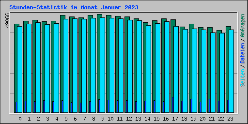 Stunden-Statistik im Monat Januar 2023