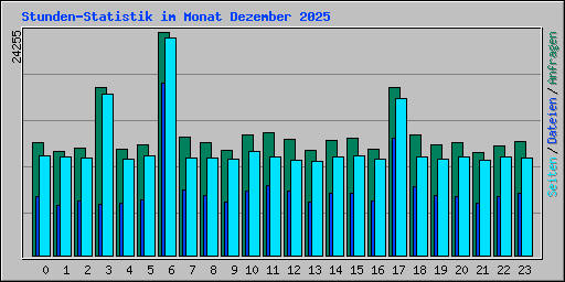 Stunden-Statistik im Monat Dezember 2025