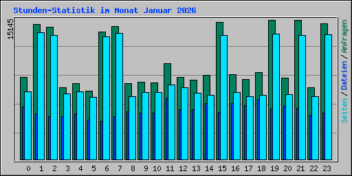 Stunden-Statistik im Monat Januar 2026