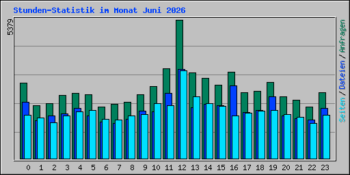 Stunden-Statistik im Monat Juni 2026