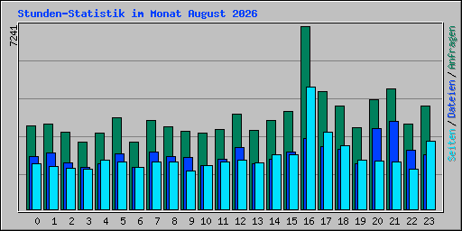 Stunden-Statistik im Monat August 2026