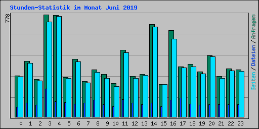 Stunden-Statistik im Monat Juni 2019