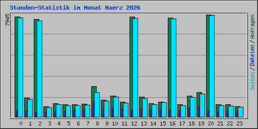 Stunden-Statistik im Monat Maerz 2026