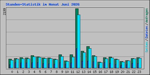 Stunden-Statistik im Monat Juni 2026