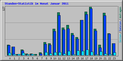 Stunden-Statistik im Monat Januar 2011