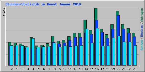 Stunden-Statistik im Monat Januar 2019