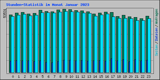 Stunden-Statistik im Monat Januar 2023