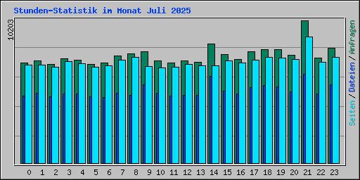Stunden-Statistik im Monat Juli 2025