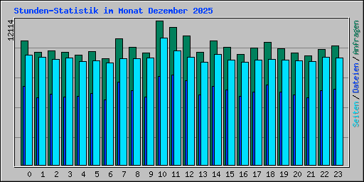 Stunden-Statistik im Monat Dezember 2025